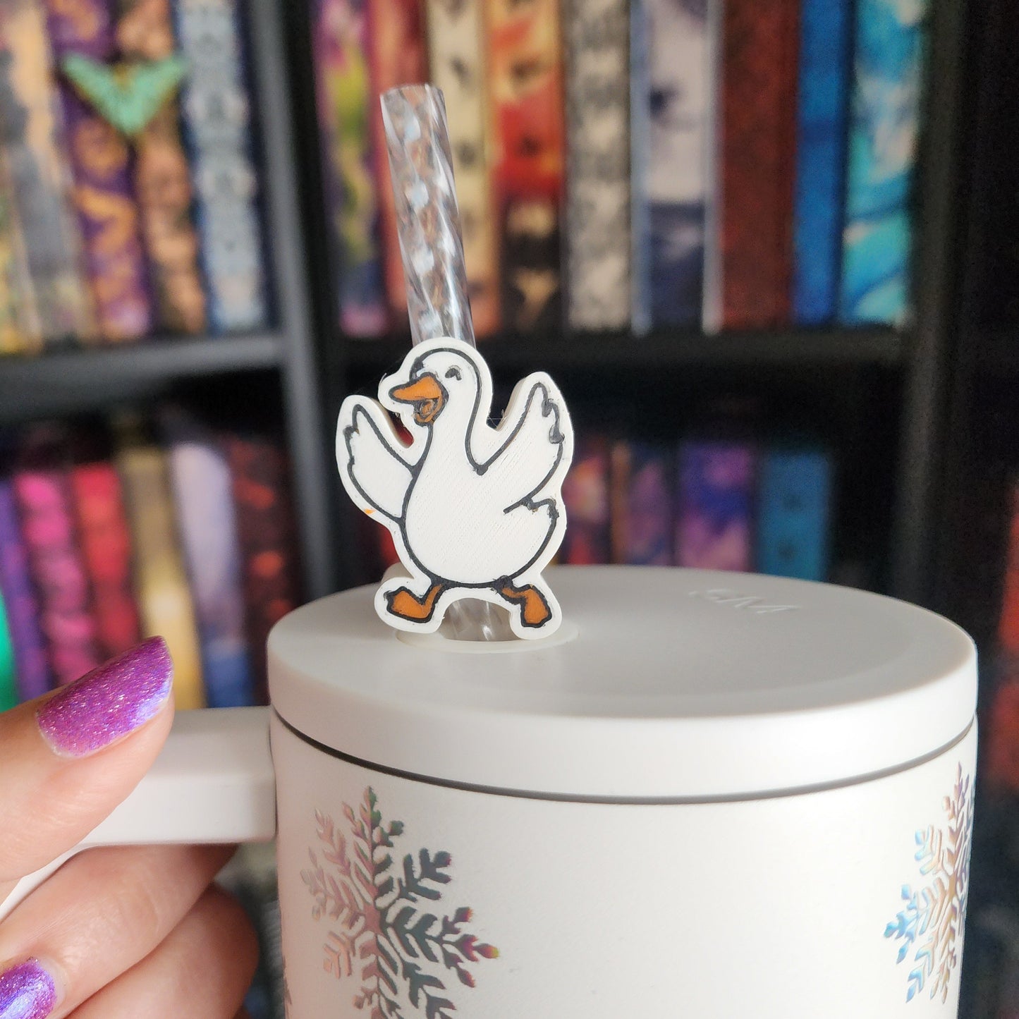 Silly Goose 3D Printed Straw Topper