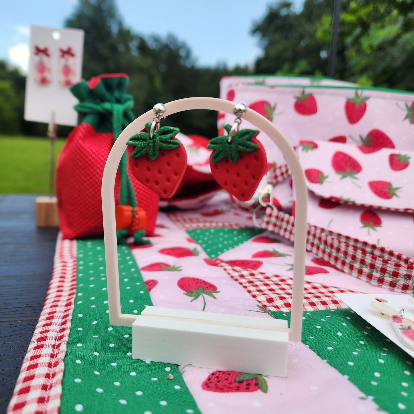 Strawberry Clay Polymer Earrings