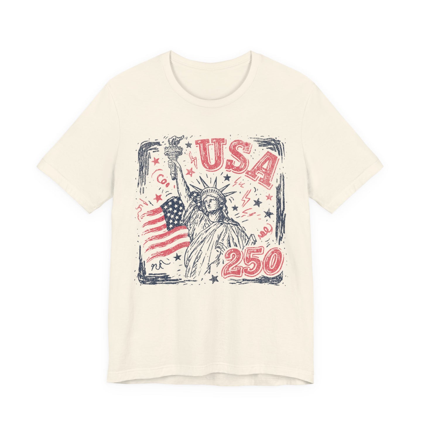 USA 250 Statue of Liberty T-Shirt – American Flag Independence Day Tee