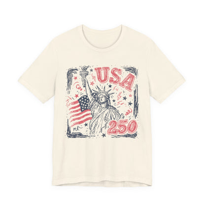 USA 250 Statue of Liberty T-Shirt – American Flag Independence Day Tee