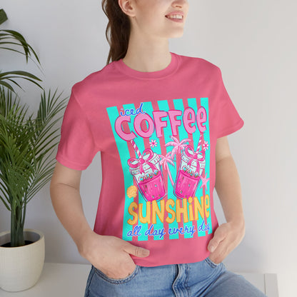 Coffee & Sunshine T-Shirt — Iced Coffee Sunshine Graphic Tee