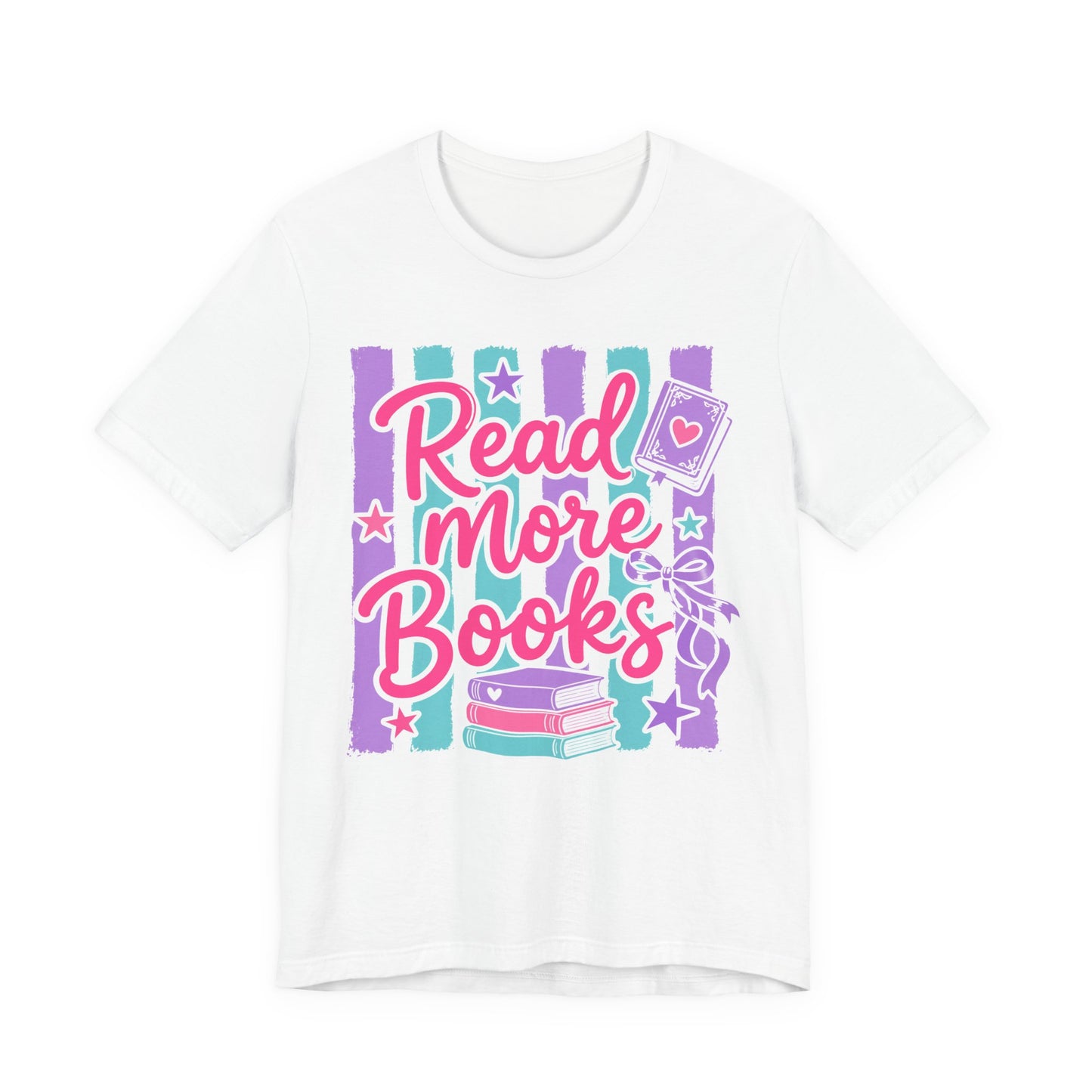 Read More Books T-Shirt — Cute Pastel Reading Tee for Book Lovers