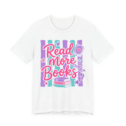 Read More Books T-Shirt — Cute Pastel Reading Tee for Book Lovers