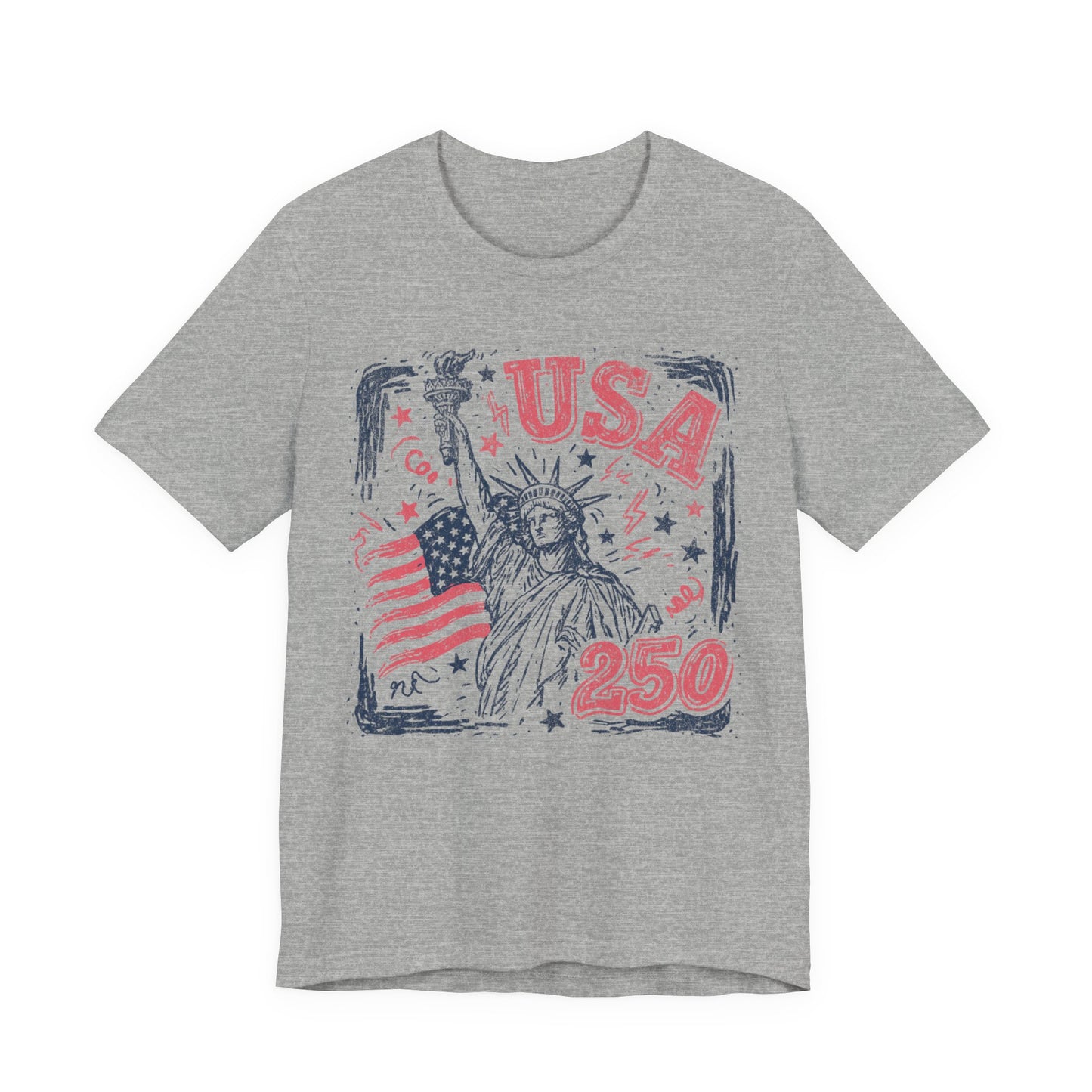 USA 250 Statue of Liberty T-Shirt – American Flag Independence Day Tee