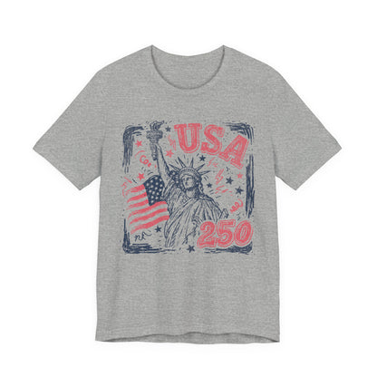 USA 250 Statue of Liberty T-Shirt – American Flag Independence Day Tee