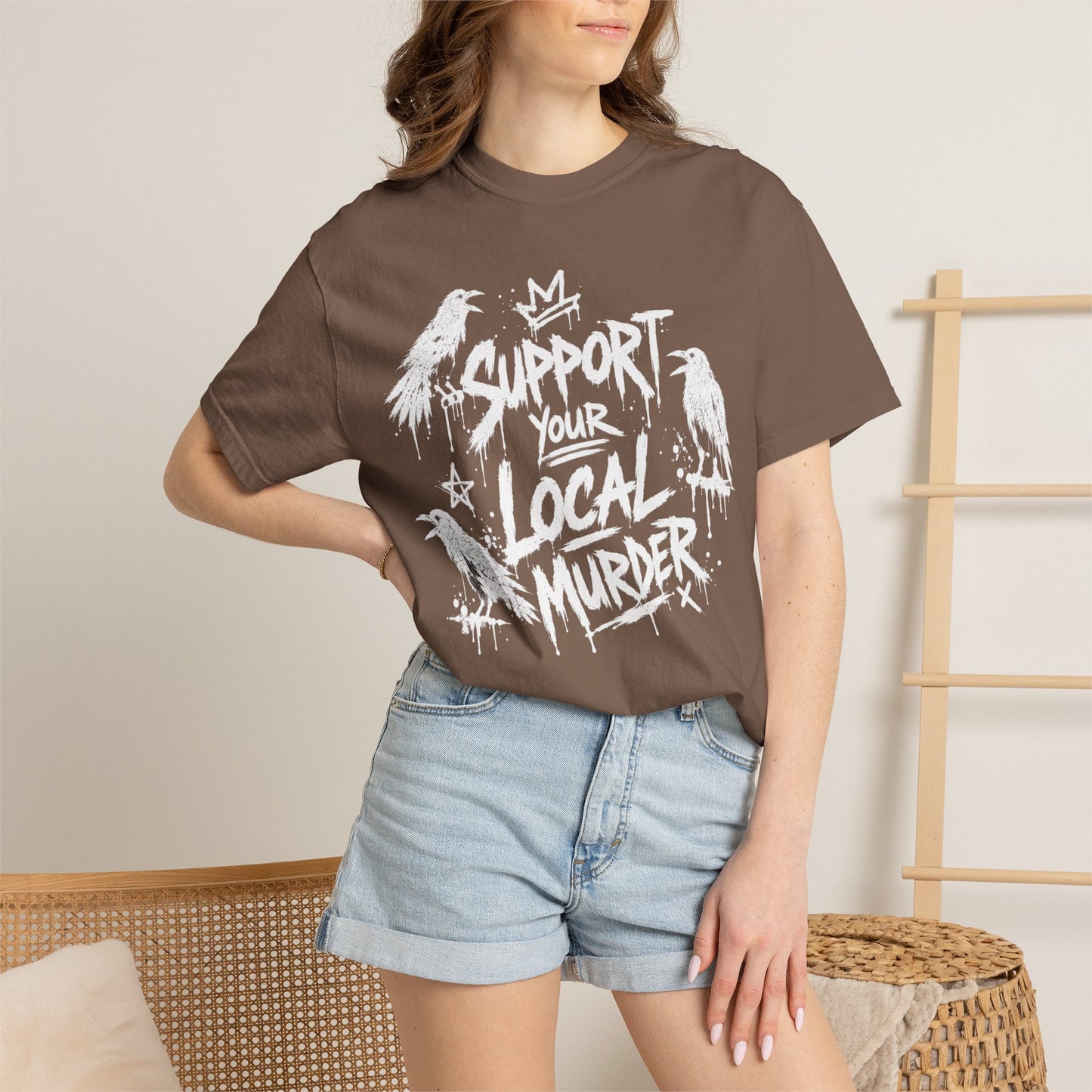 Vintage Distressed White T-Shirt — Subtle Worn-Fade Graphic Tee