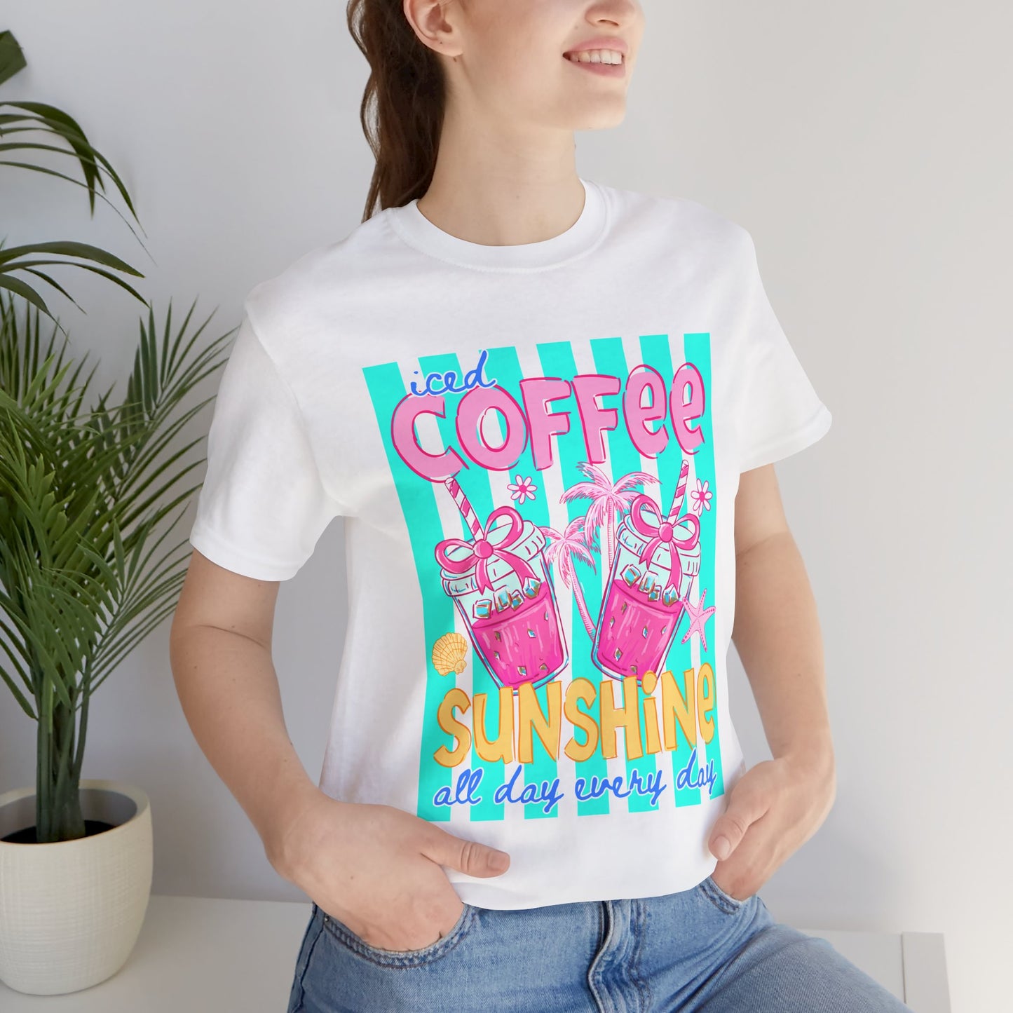 Coffee & Sunshine T-Shirt — Iced Coffee Sunshine Graphic Tee