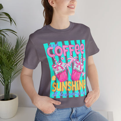 Coffee & Sunshine T-Shirt — Iced Coffee Sunshine Graphic Tee