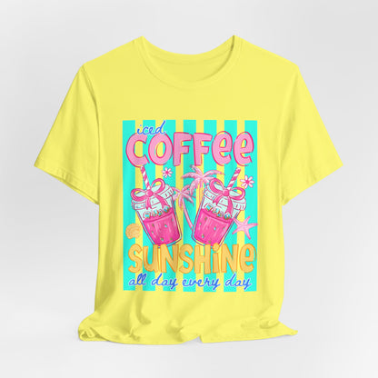 Coffee & Sunshine T-Shirt — Iced Coffee Sunshine Graphic Tee