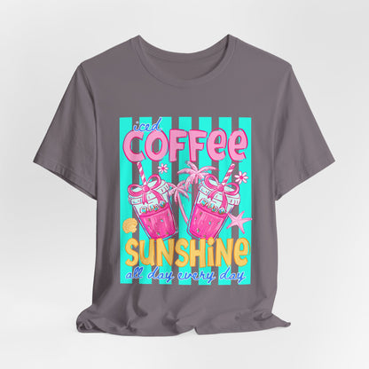 Coffee & Sunshine T-Shirt — Iced Coffee Sunshine Graphic Tee