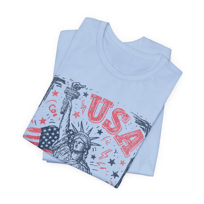 USA 250 Statue of Liberty T-Shirt – American Flag Independence Day Tee