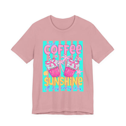 Coffee & Sunshine T-Shirt — Iced Coffee Sunshine Graphic Tee