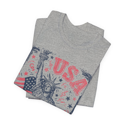 USA 250 Statue of Liberty T-Shirt – American Flag Independence Day Tee