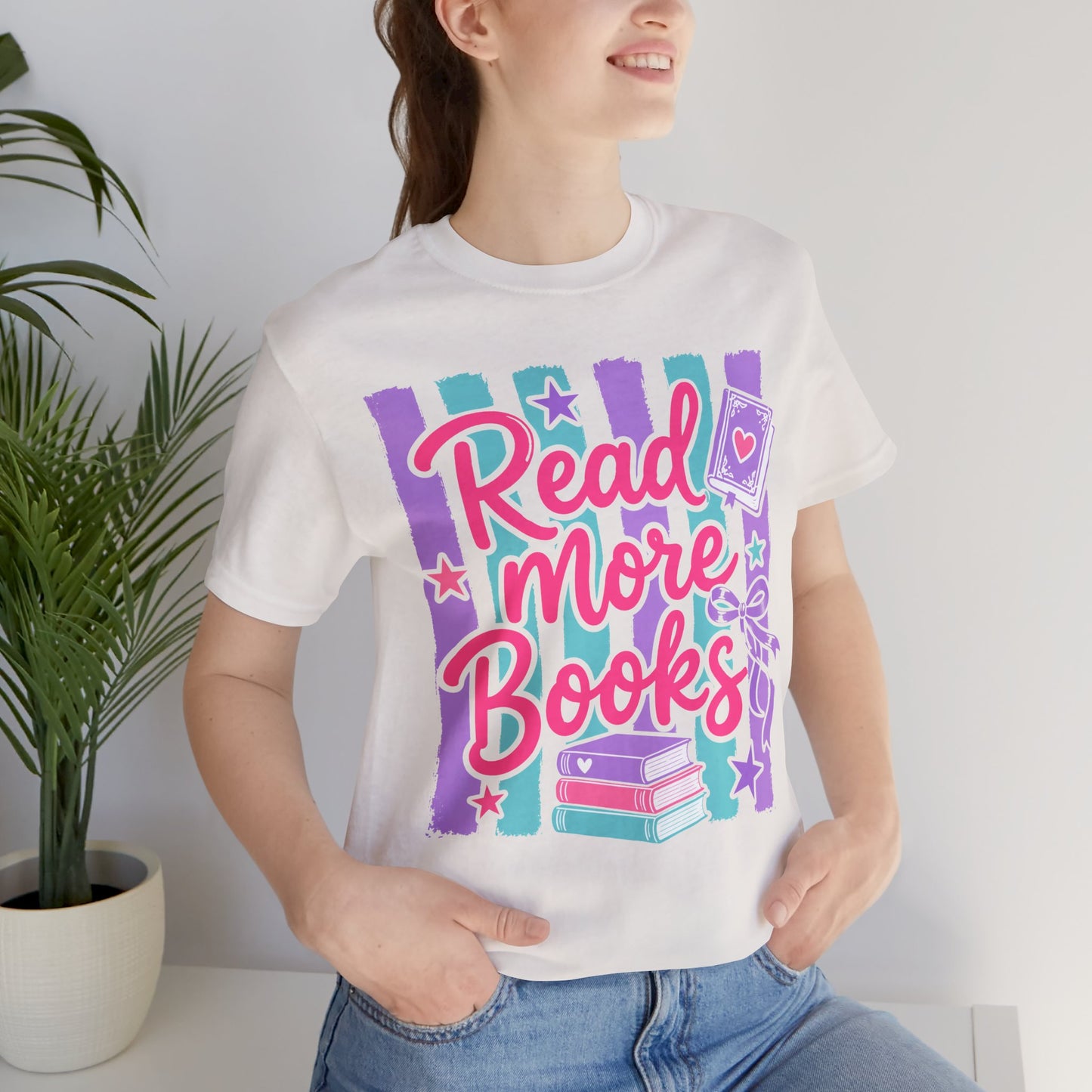 Read More Books T-Shirt — Cute Pastel Reading Tee for Book Lovers
