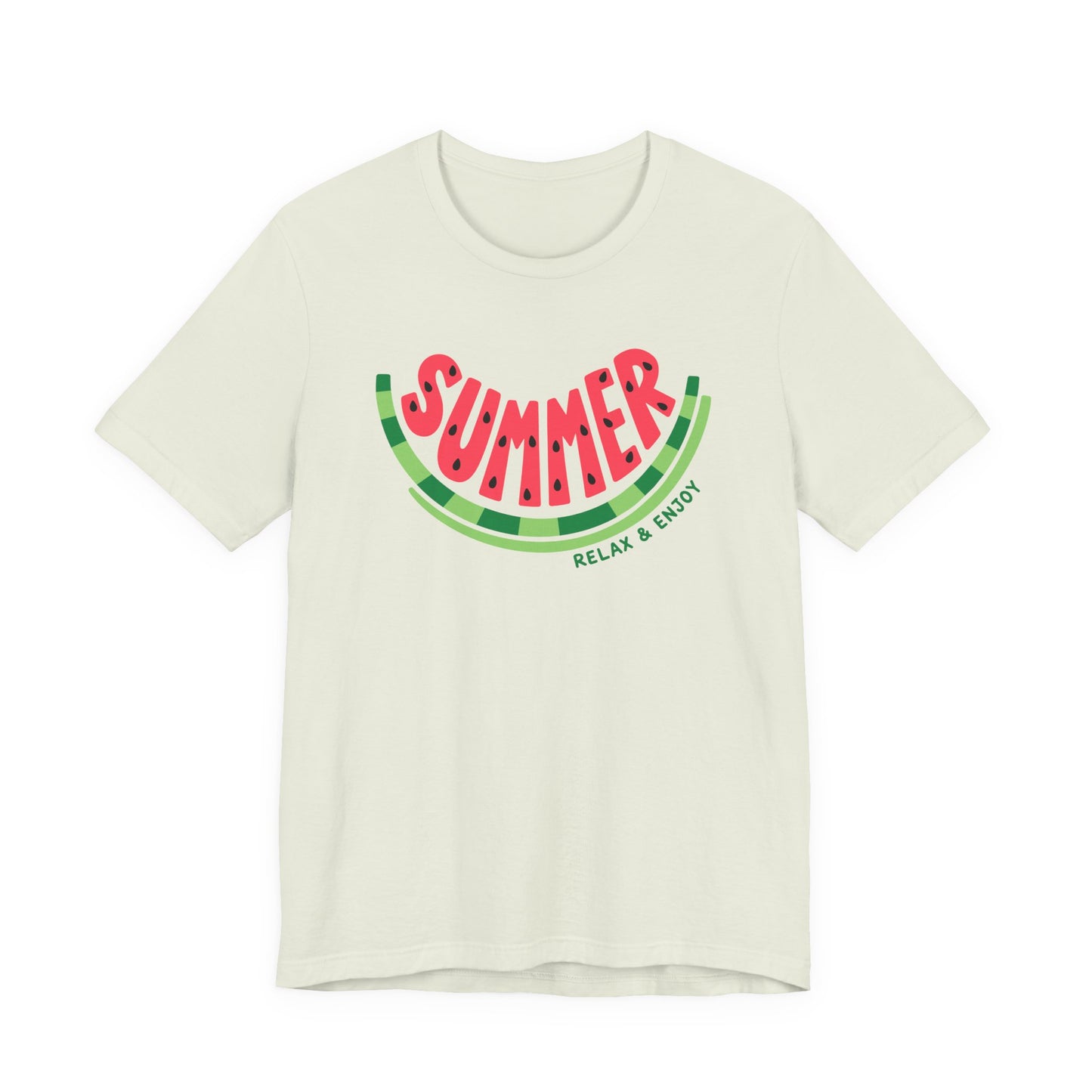 Summer Watermelon T-Shirt — "SUMMER" Relax & Enjoy Graphic Tee