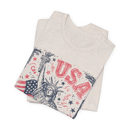 USA 250 Statue of Liberty T-Shirt – American Flag Independence Day Tee