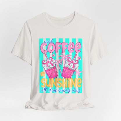 Coffee & Sunshine T-Shirt — Iced Coffee Sunshine Graphic Tee