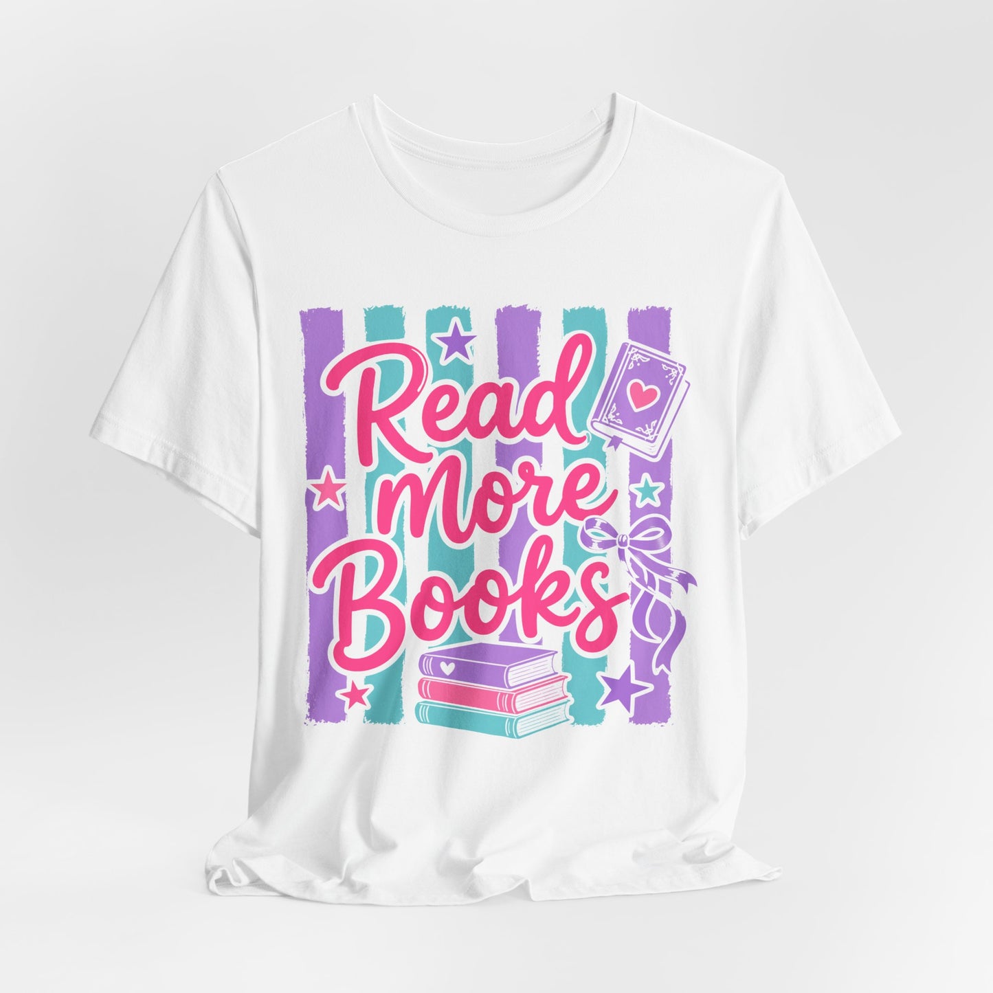 Read More Books T-Shirt — Cute Pastel Reading Tee for Book Lovers