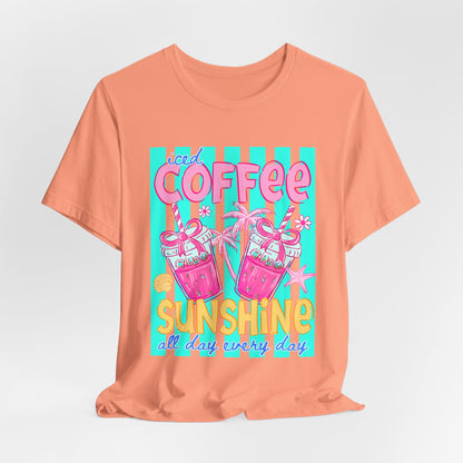 Coffee & Sunshine T-Shirt — Iced Coffee Sunshine Graphic Tee