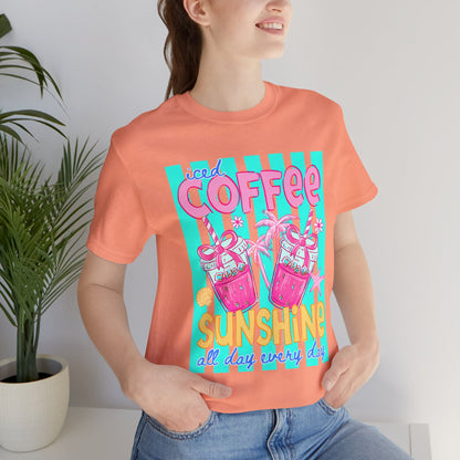 Coffee & Sunshine T-Shirt — Iced Coffee Sunshine Graphic Tee