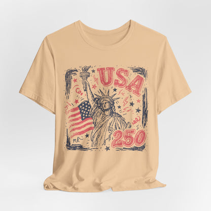 USA 250 Statue of Liberty T-Shirt – American Flag Independence Day Tee