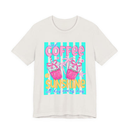Coffee & Sunshine T-Shirt — Iced Coffee Sunshine Graphic Tee