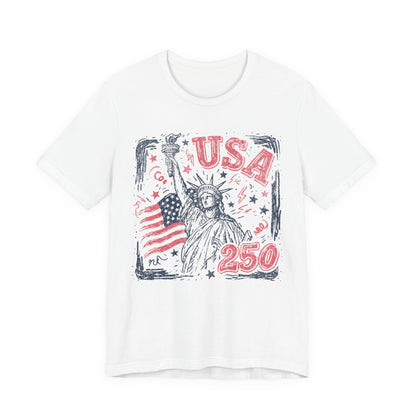 USA 250 Statue of Liberty T-Shirt – American Flag Independence Day Tee