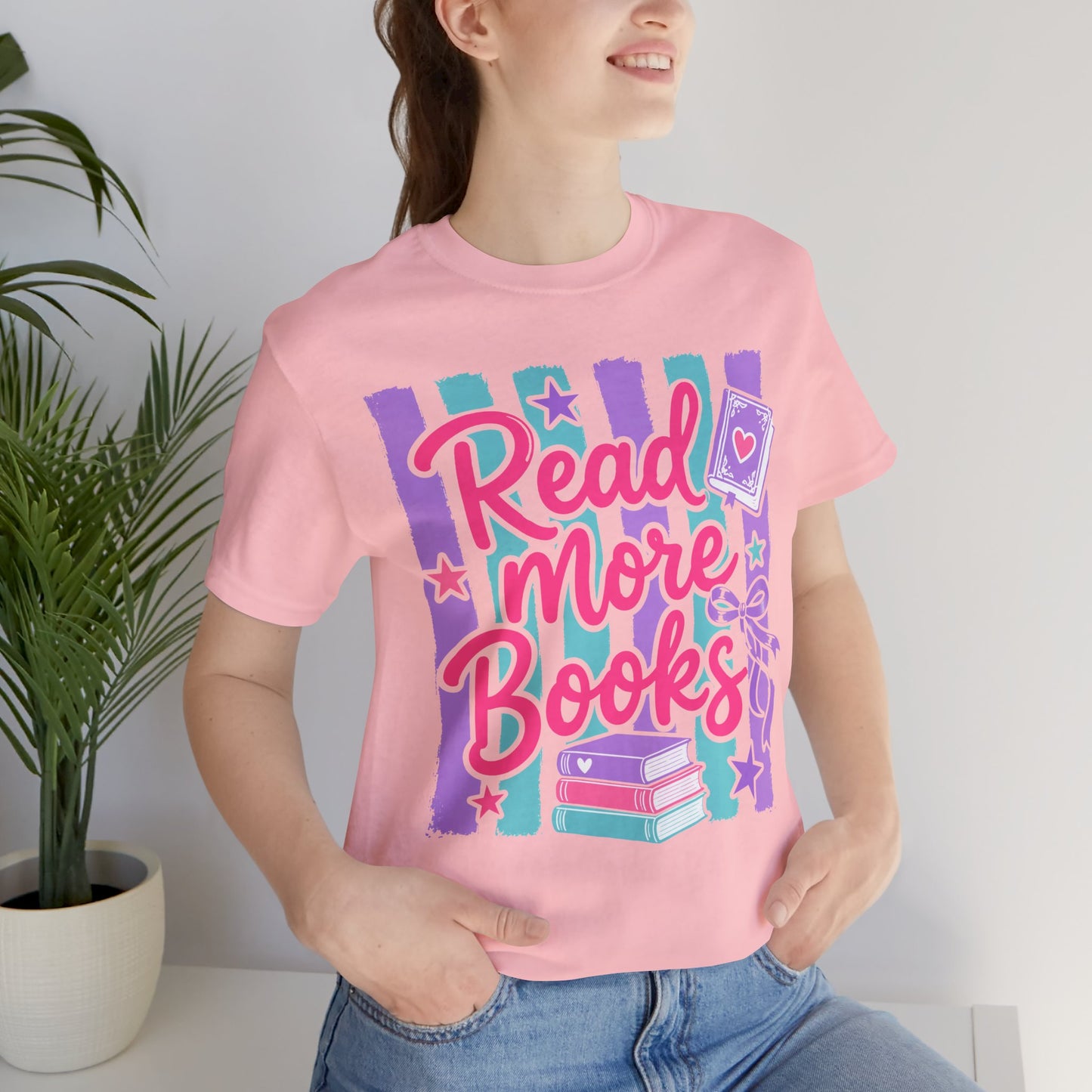 Read More Books T-Shirt — Cute Pastel Reading Tee for Book Lovers