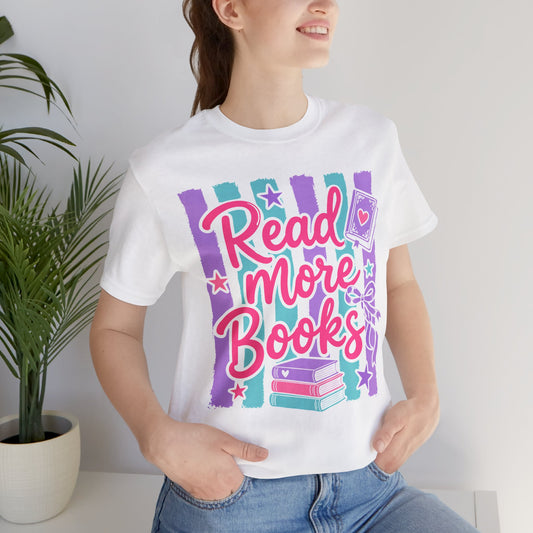 Read More Books T-Shirt — Cute Pastel Reading Tee for Book Lovers