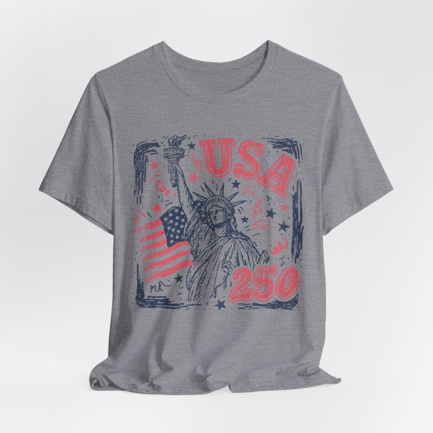 USA 250 Statue of Liberty T-Shirt – American Flag Independence Day Tee