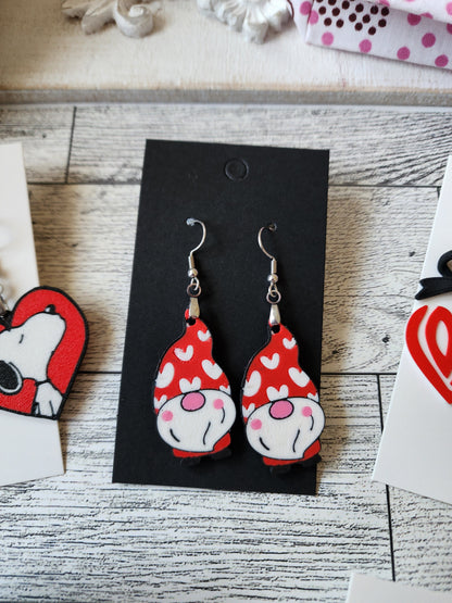 3D Earrings - Red, Black & White Collection