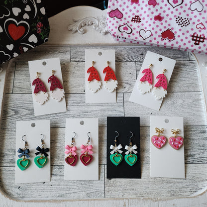 3D Earrings - Gnomes & Hearts