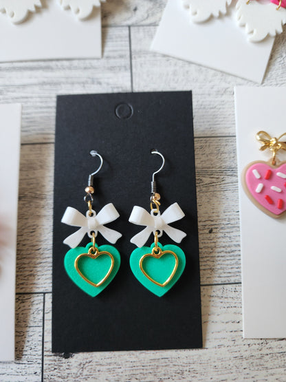 3D Earrings - Gnomes & Hearts