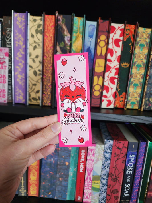 Berry Bookish Strawberry Bookmark