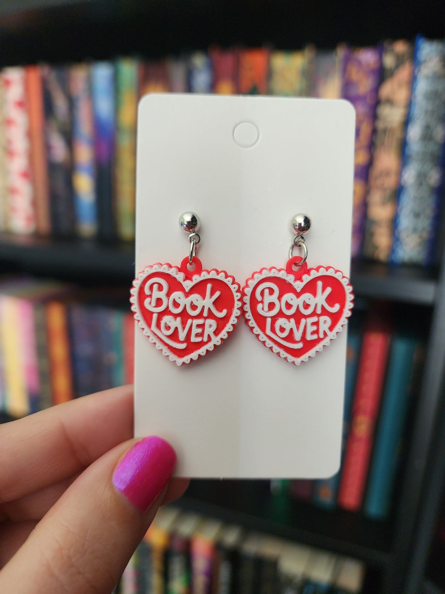Book Lover 3D Printed Earrings