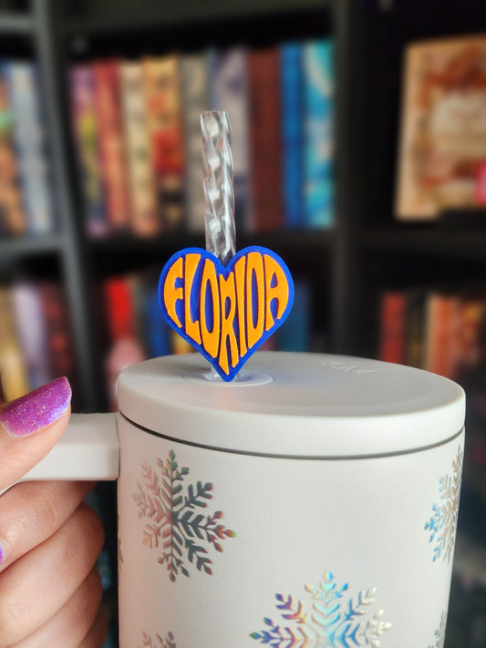 Florida Heart Straw Topper