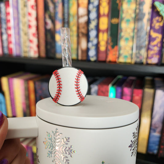 3D Printed Baseball Straw Topper