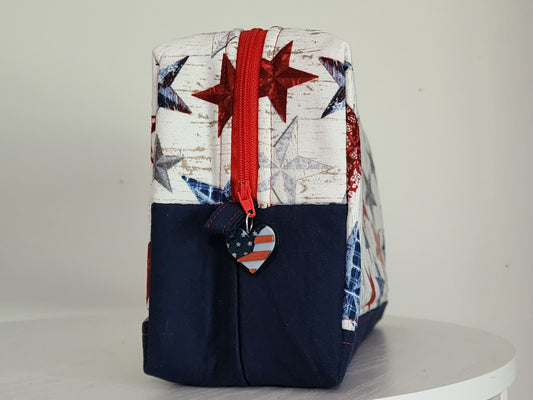 Handmade Patriotic Makeup Bag