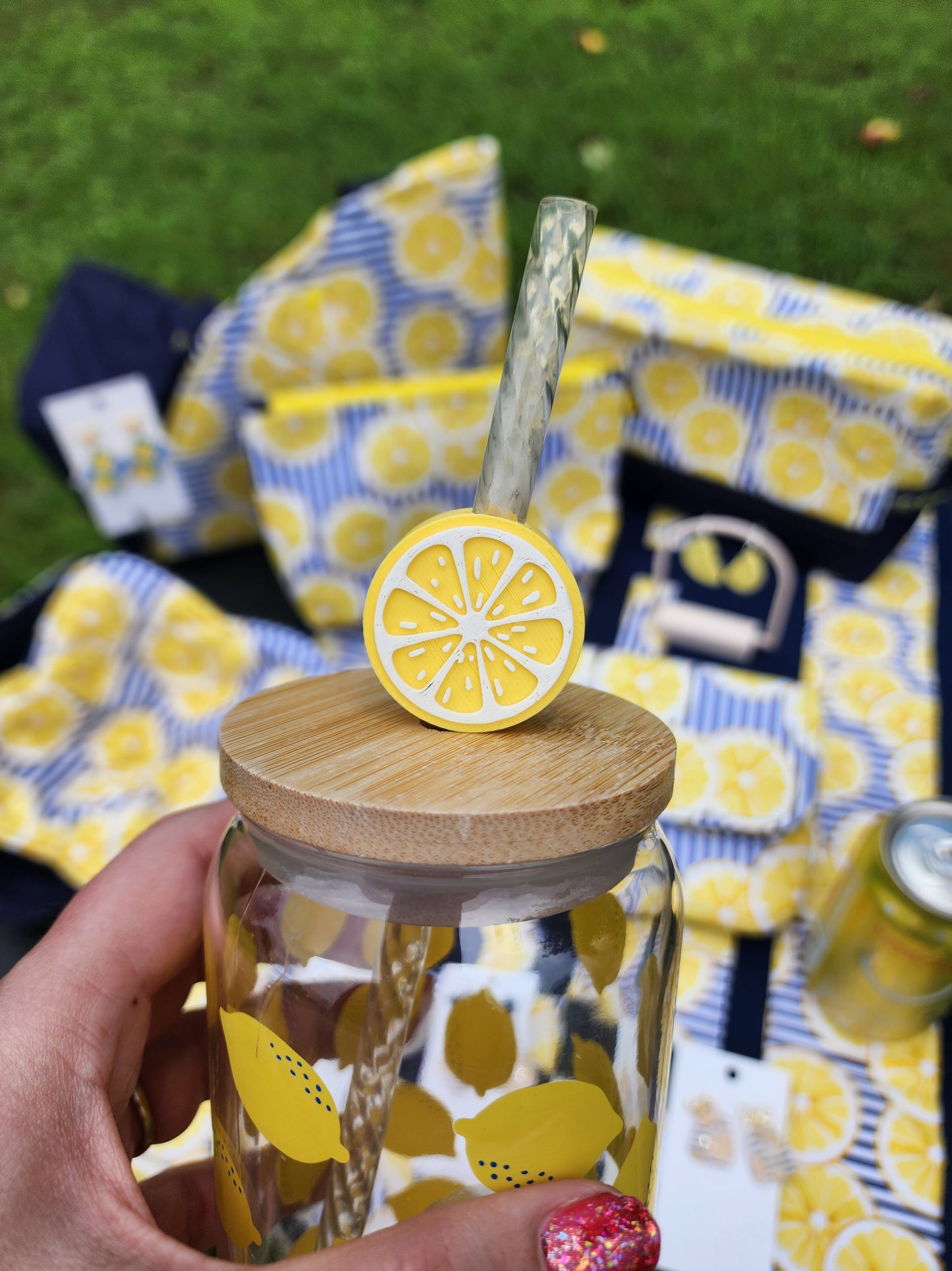 Lemon Slice 3D Printed Straw Topper
