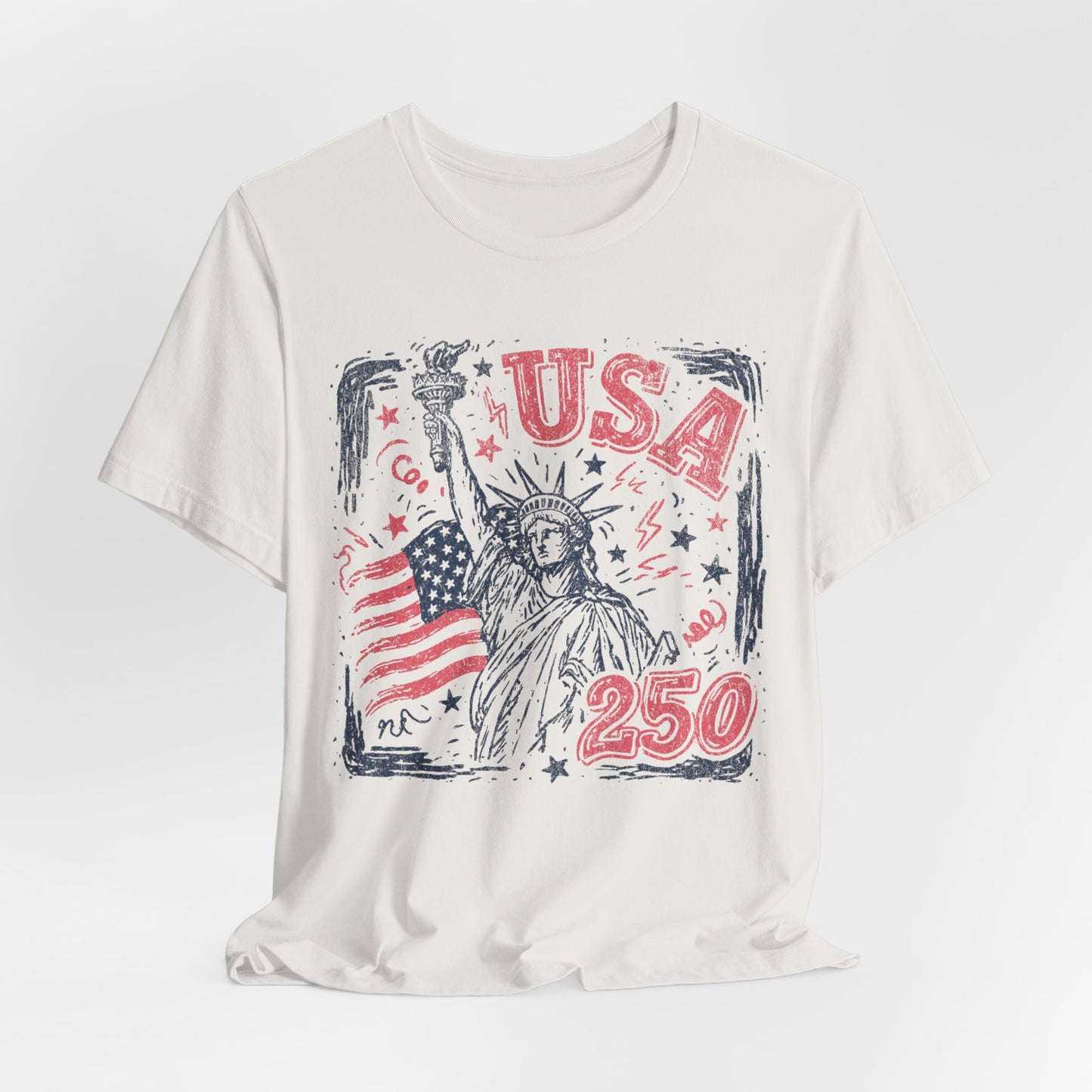 USA 250 Statue of Liberty T-Shirt – American Flag Independence Day Tee