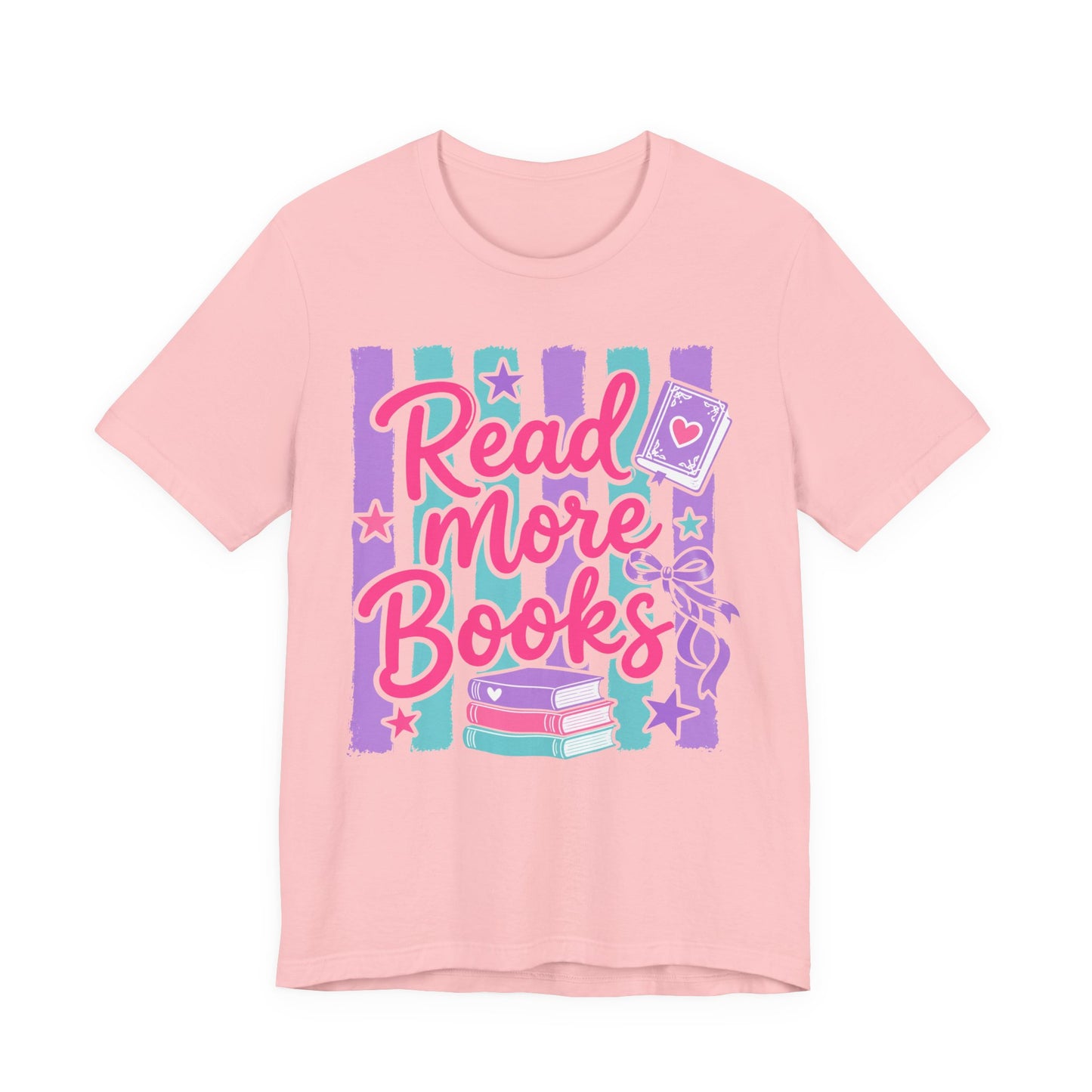 Read More Books T-Shirt — Cute Pastel Reading Tee for Book Lovers