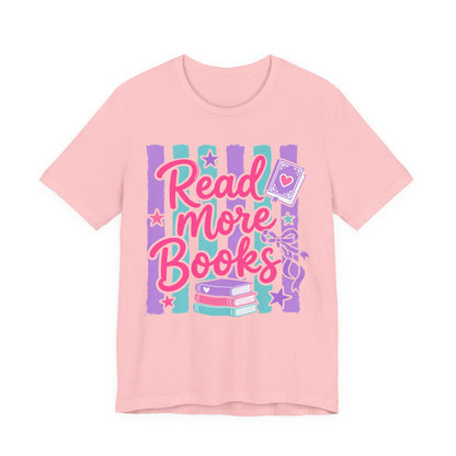 Read More Books T-Shirt — Cute Pastel Reading Tee for Book Lovers