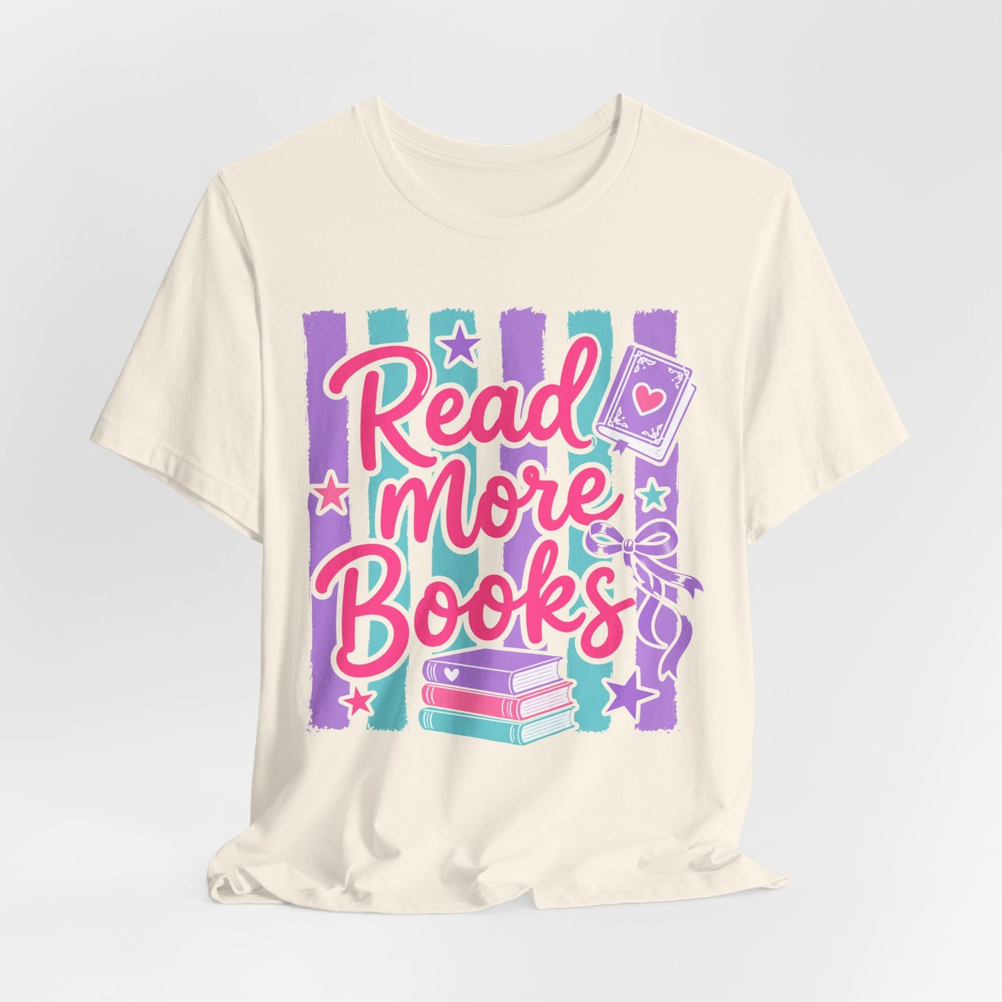 Read More Books T-Shirt — Cute Pastel Reading Tee for Book Lovers