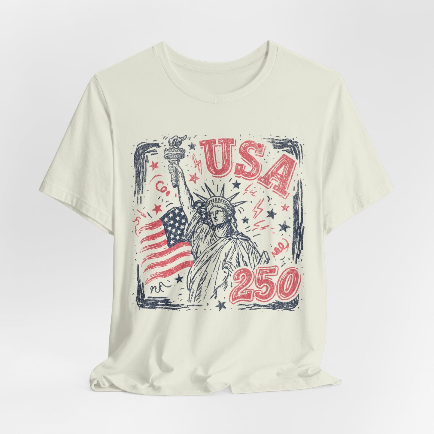 USA 250 Statue of Liberty T-Shirt – American Flag Independence Day Tee