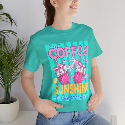 Coffee & Sunshine T-Shirt — Iced Coffee Sunshine Graphic Tee
