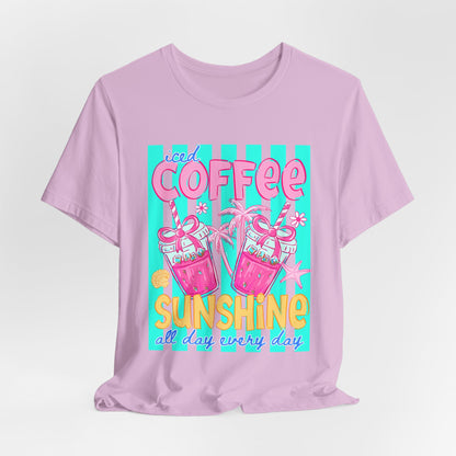 Coffee & Sunshine T-Shirt — Iced Coffee Sunshine Graphic Tee