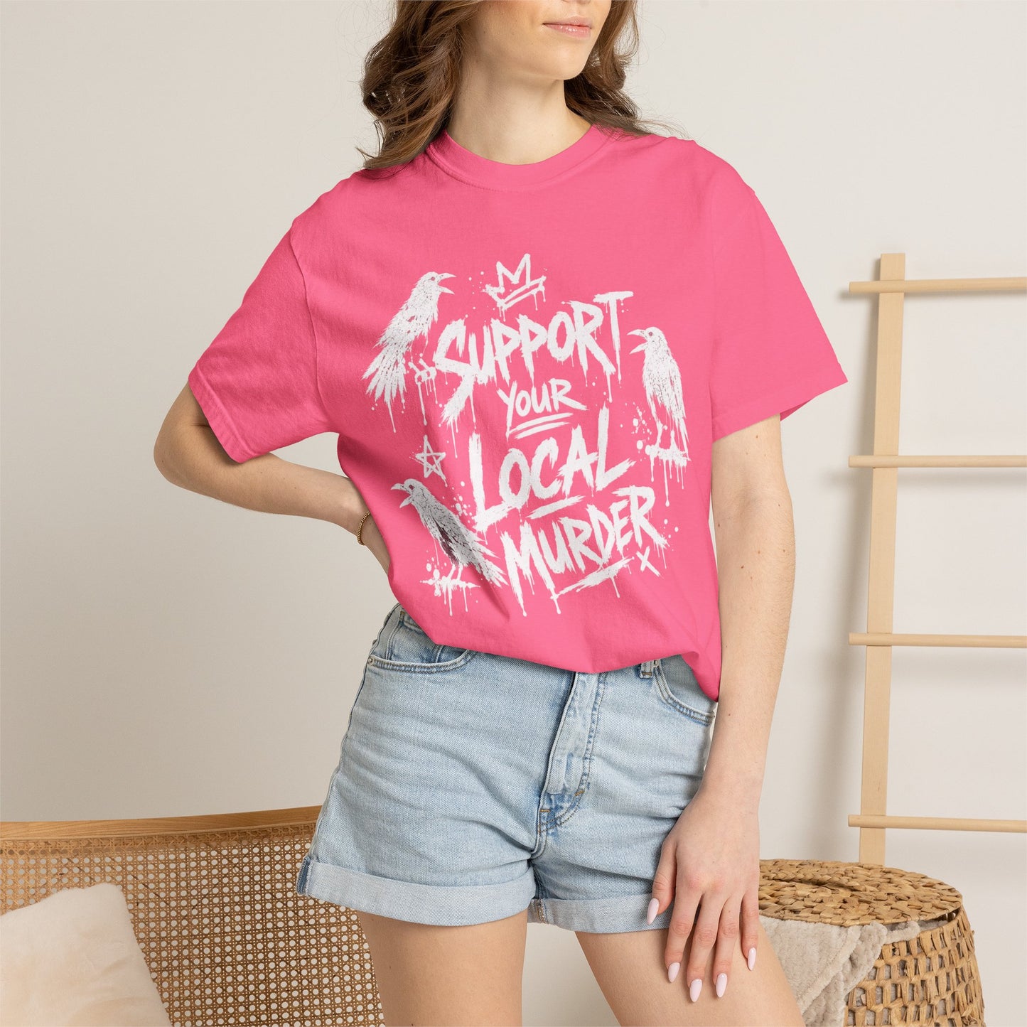 Vintage Distressed White T-Shirt — Subtle Worn-Fade Graphic Tee