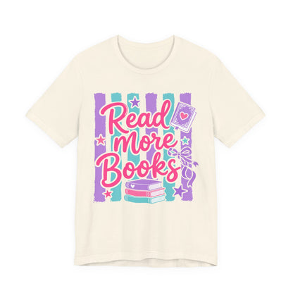 Read More Books T-Shirt — Cute Pastel Reading Tee for Book Lovers