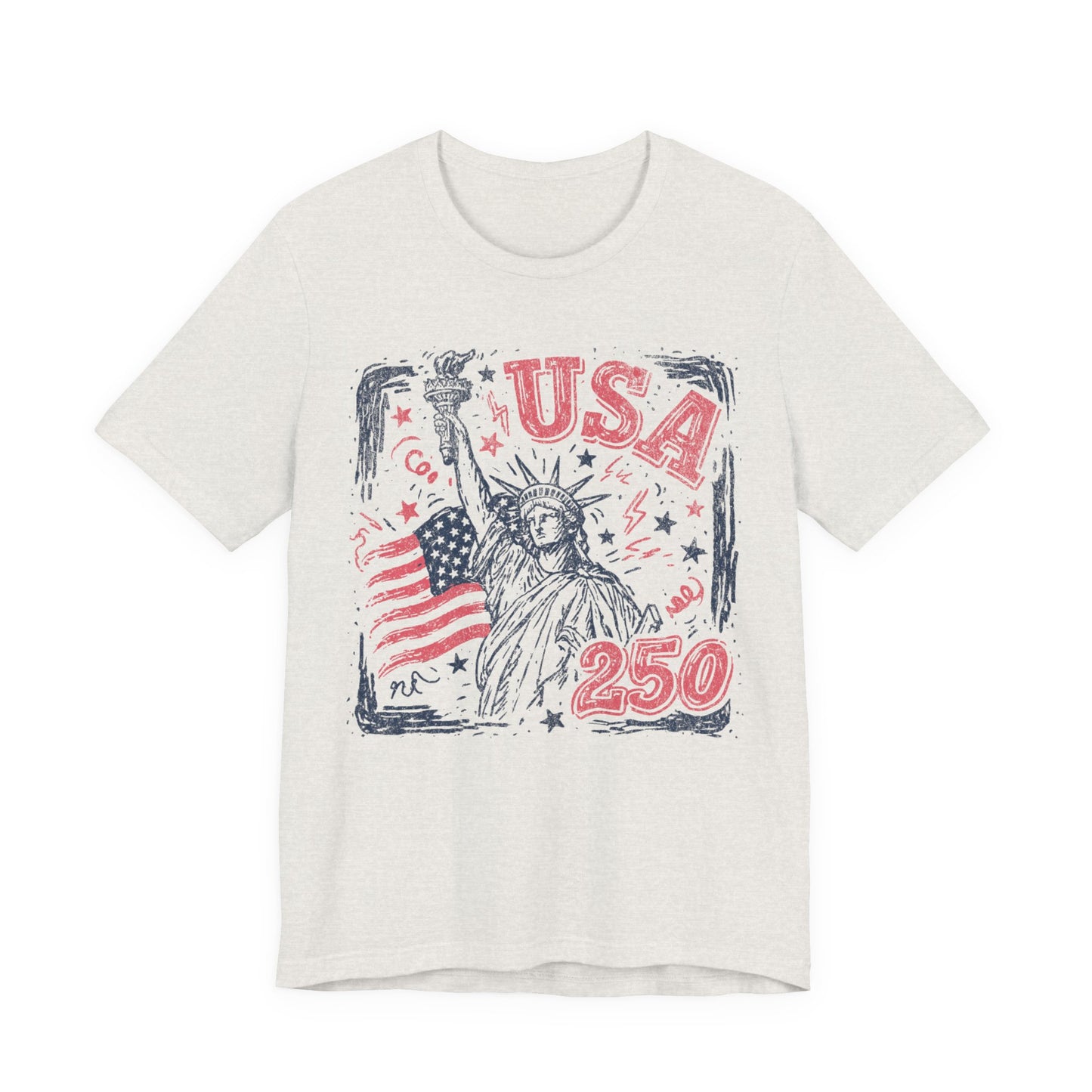 USA 250 Statue of Liberty T-Shirt – American Flag Independence Day Tee