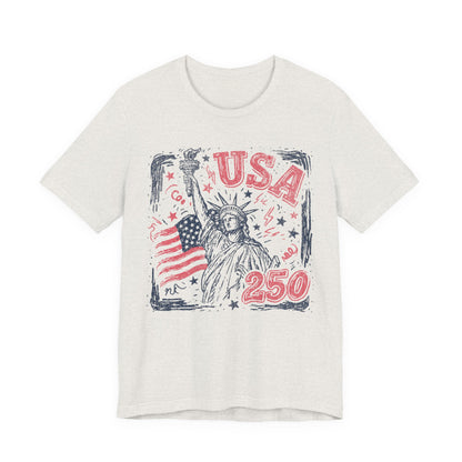 USA 250 Statue of Liberty T-Shirt – American Flag Independence Day Tee